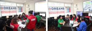 DSWD DReAMB staff monitoring the situation of families affected by the 'Habagat' over the weekend.