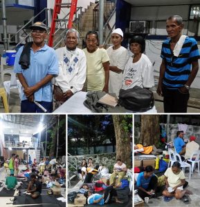 The seniors and other urban poor residents of a barangay in Tandang Sora who were arrested on Monday due to housing issues are now in Camp Karingal. 
