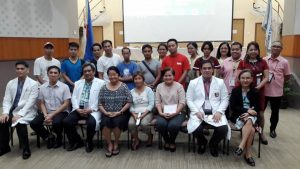 Department of Social Welfare and Development Secretary Judy M. Taguiwalo poses with representatives from the five public hospitals which recently signed a memorandum of agreement (MOA) to partner with the department for the implementation of the Libreng Gamot Para sa Masa Program (LINGAP). These hospitals are the following: Jose Reyes Memorial Hospital; East Avenue Medical Center; Lung Center of the Philippines; Philippine Children’s Hospital; and San Lazaro Hospital.