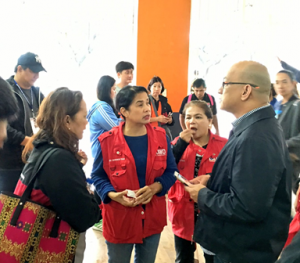 DSWD Sec. Orogo, other DSWD officials and local executives of Marikina City discuss the status of relief operations for the residents in the city.