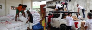 DSWD Field Office II staff works hand in hand with the local government unit of Alcala, Cagayan in delivering family food packs to the affected families in the municipality.