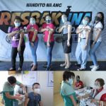 DSWD personnel get their first dose of anti-Covid 19 vaccine during a ceremonial vaccination on June 16 at the East Avenue Medical Center.