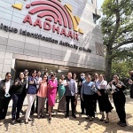 Representatives from the DSWD and PSA visit the Unique Identification Authority of India (UIDAI) during the Knowledge Exchange Visit as part of their benchmarking effort to gain experience in the design and implementation of digital identification systems and digital delivery of social protection