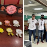 Right photo shows Director Wayne Belizar of the Finance Management Service (FMS) awarding exemplary staff with the Certificate of Recognition. Right photo shows the awards provided by FMS to individuals, sections, and divisions which upheld the Department’s thrust towards customer satisfaction.