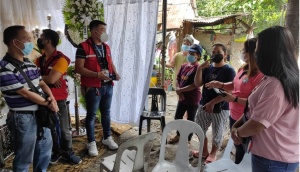 DSWD Personnel from Field Office III extends assistance and support to the bereaved families of the five massacre victims in Dona Remedios Trinidad in Bulacan on July 29.