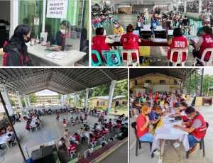 Photos show the provision of the educational assistance to qualified applicants in the different pay-out sites identified nationwide.