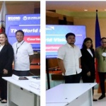 (Left) Members of The World Bank headed by Country Director Ndiame Diop and (Right) World Vision representatives headed by Executive Director Rommel Fuerte together with Secretary Erwin Tulfo and other officials of the DSWD.