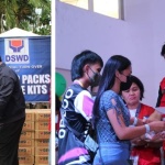 Department of Social Welfare and Development (DSWD) Secretary Erwin T. Tulfo, joined by Tacloban City Mayor Alfred S. Romualdez, leads the distribution of financial assistance, family food packs, and hygiene kits to the elderly, farmers, youth, and persons with disabilities in Tacloban City on October 20.