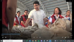 Department of Social Welfare and Development Secretary Erwin Tulfo checks the goods in one of the booths during the launching of the Kadiwa ng Pasko caravan in Valenzuela on Wednesday, November 16.