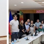 (Left photo) Department of Social Welfare and Development Secretary Rex Gatchalian welcomes Metrobank Foundation, Inc. President Aniceto M. Sobrepeña on Tuesday, April 18 to discuss possible partnership in ending hunger. (Right photo) Secretary Gatchalian with representatives of the World Food Program, National Food Authority, National Nutrition Council, and Department of Science and Technology's Food and Nutrition Research Institute.