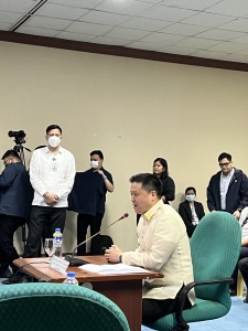 DSWD Secretary Rex Gatchalian responds to questions from members of the Commission on Appointments’ Committee on Labor, Social Welfare and Migrant Workers early today, May 16. He would later get the endorsement for the confirmation of his ad interim appointment before the CA plenary.