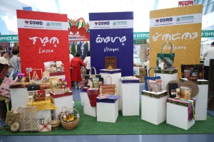 Sustainable Livelihood Program Associations from different regions set up their booths at the SM Mall of Asia Music Hall to showcase their local products during the grand launch of the Sibol Program.