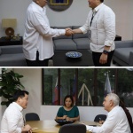 DSWD Secretary Rex Gatchalian (right) welcomes International Labor Organization Country Director Khalid Hassan during a courtesy visit on Wednesday (June 21).