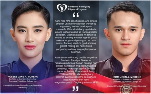 The Moreno siblings – Rosses Jane (left) and Dime John (right) in their graduation picture.