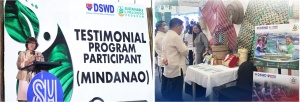 Maria Dolores Placa, the Deca Homes Women’s SLP Association leader, and Davao City SLP Federation President, delivers he testimonials during the official launch of the new Sustainable Livelihood Program guidelines in May 2023.