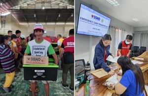 The Department of Social Welfare and Development (DSWD), through its Field Office in SOCCSKSARGEN Region, distributes cash aid and family food packs to families displaced by flooding due to Typhoon Egay and ‘Habagat’.