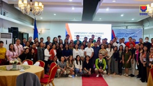Department of Social Welfare and Development (DSWD) Undersecretary for Inclusive and Sustainable Peace Alan Tanjusay leads officials and personnel in the review, evaluation, and planning workshop for the agency’s peace and development programs held in General Santos City from March 11 to 14.