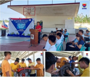 Residents of the Department of Social Welfare and Development’s (DSWD) Regional Rehabilitation for Children and Youth (RRCY) in Cagayan Valley take a 15-day training on Motorcycle/Small Engine Servicing from the Technical Education and Skills Development Authority (TESDA)- Region 2.