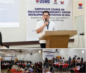 Trainees attending the DSWD Academy’s Certificate Course on Facilitating Community-Driven Development Initiatives in LGUs: Reinforcing Participatory Approaches in Local Development Planning listen as a facilitator discusses the objectives of the training course during the opening ceremony last April 15 in Koronadal City. The certificate course for select local government units (LGUs) will run until April 19 (Friday).
